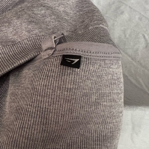 GYMSHARK women’s size small light grey sports bra workout top colorblock - Picture 6 of 7